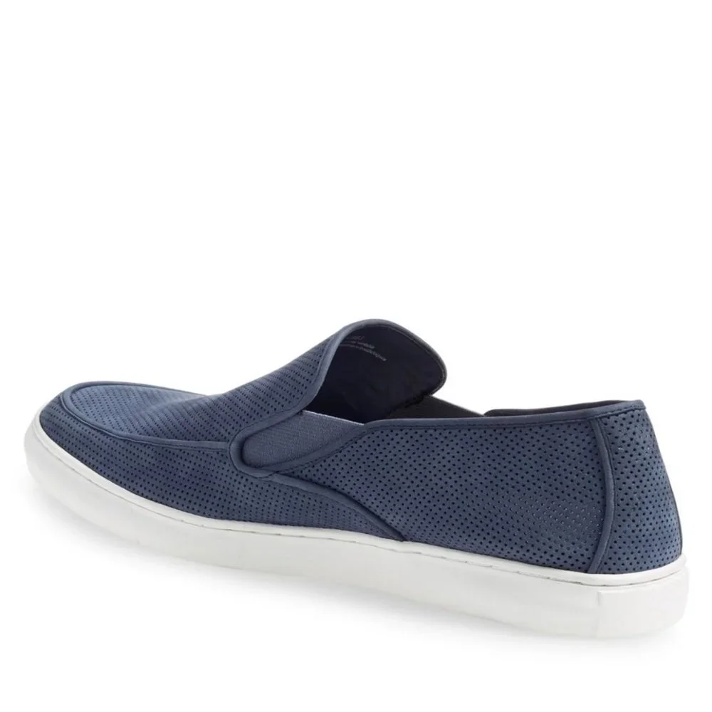 New Men's Shoes Perforated Suede Slip-On Size 11-11.5 - Picture 6 of 16